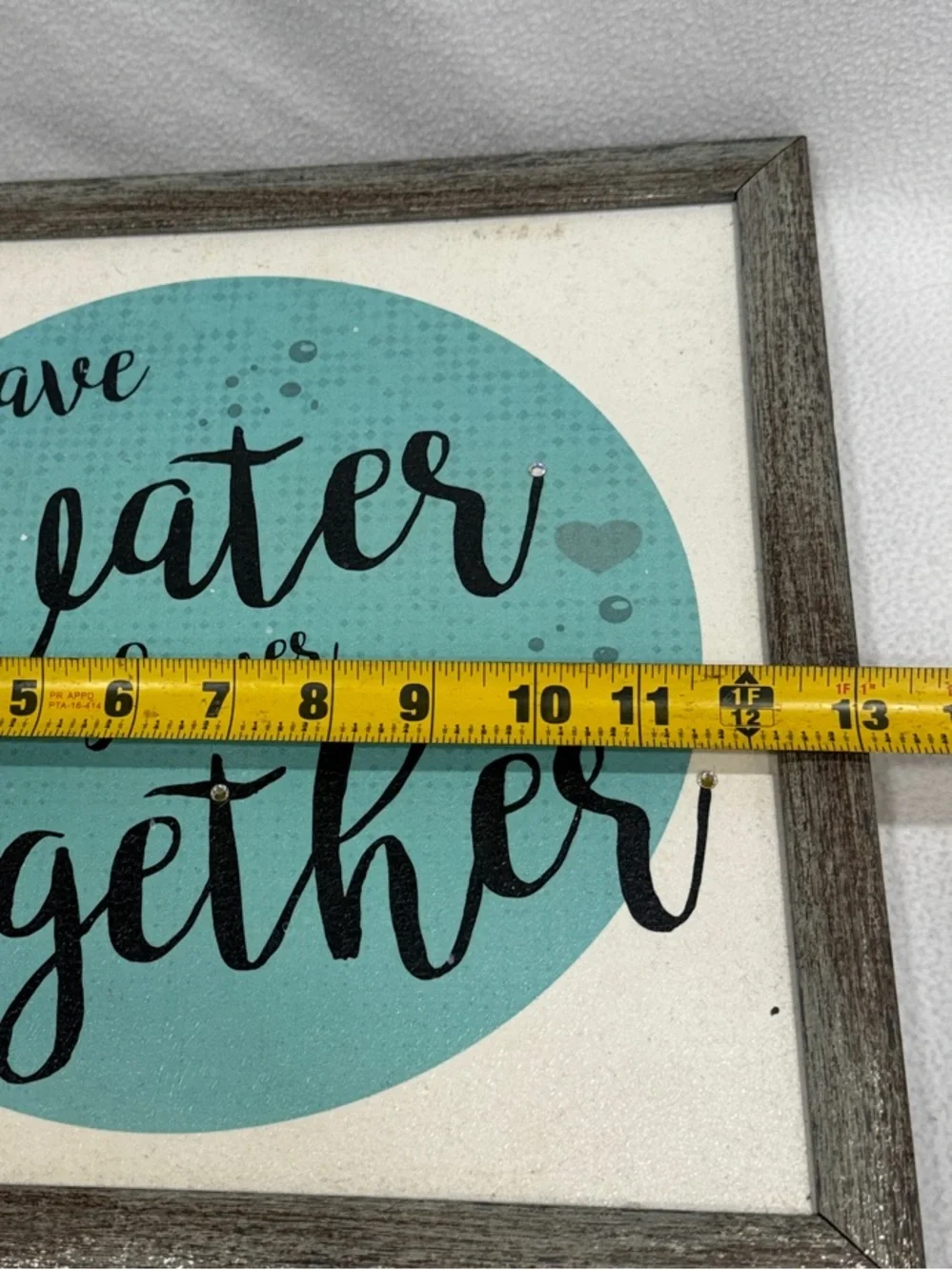 Save Water Shower Together Framed Wall Sign - Teal